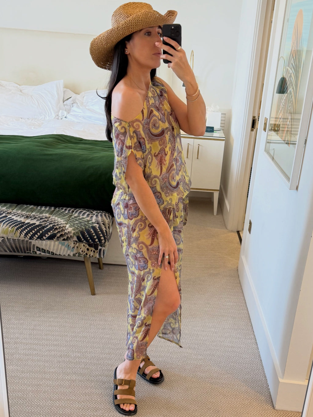 Alora Kaftan - Yellow Paisley