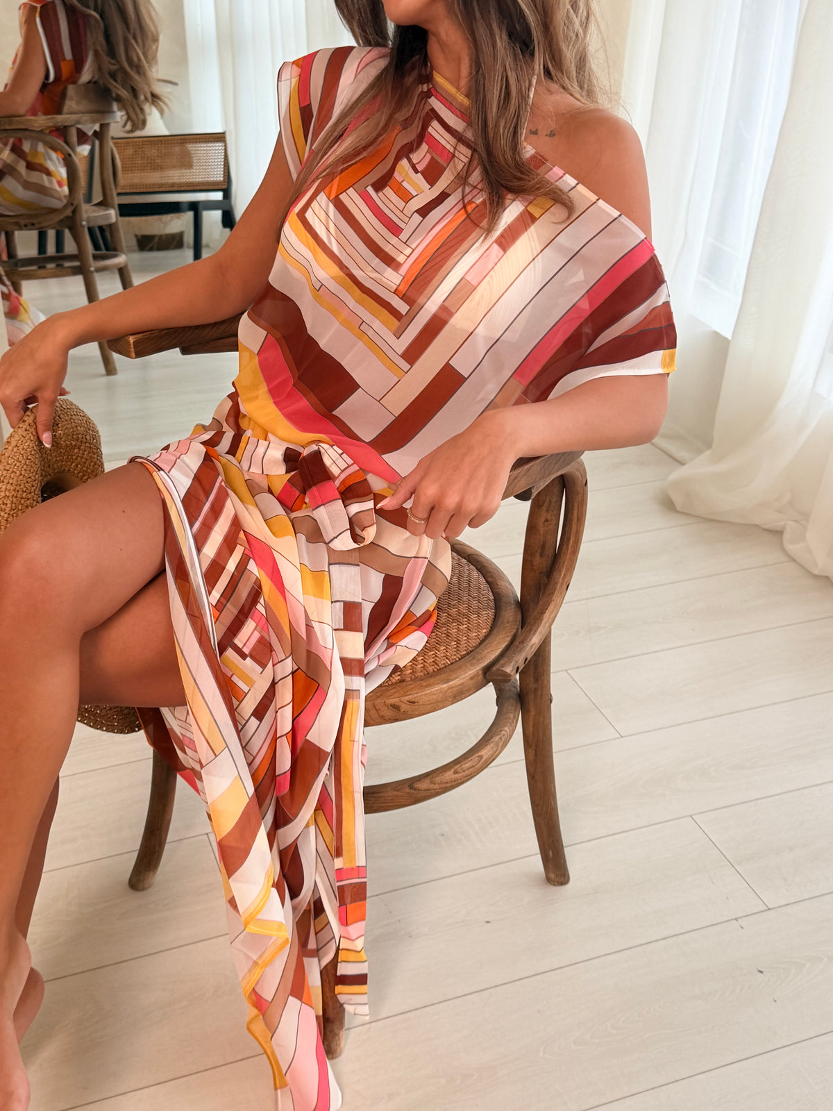 Alora kaftan - Colourblock