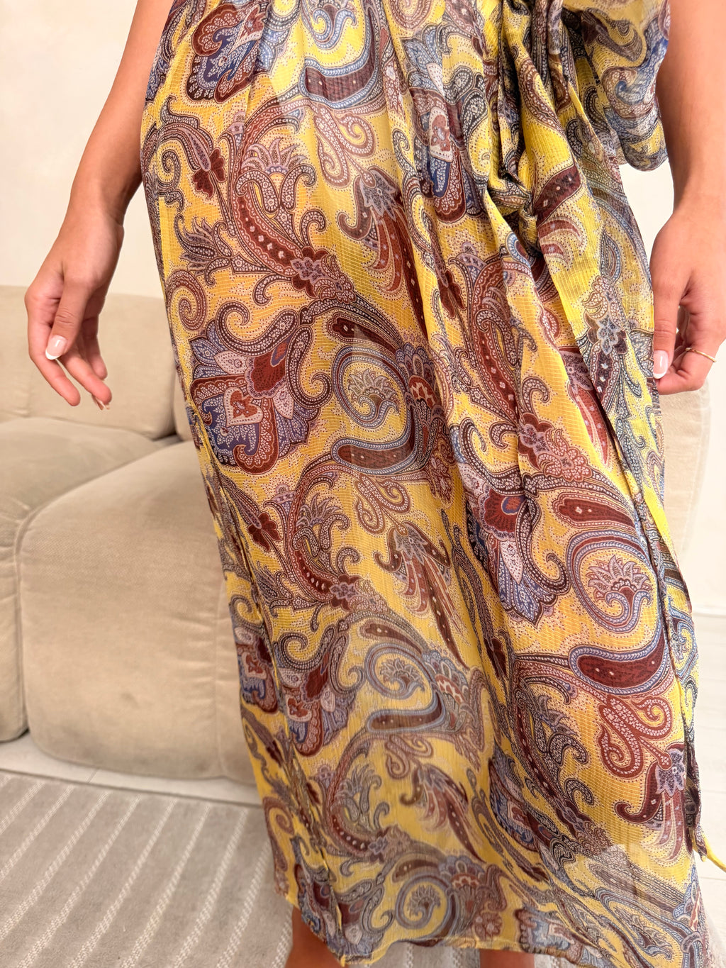 Alora Kaftan - Yellow Paisley