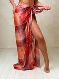 Luna Maxi Sarong - Red Geo