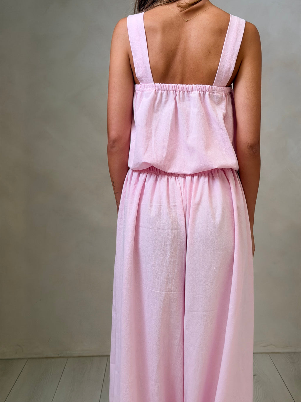 Audrey Bubble Top - Pink Cotton