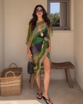 Luna Maxi Sarong - Green Stripe