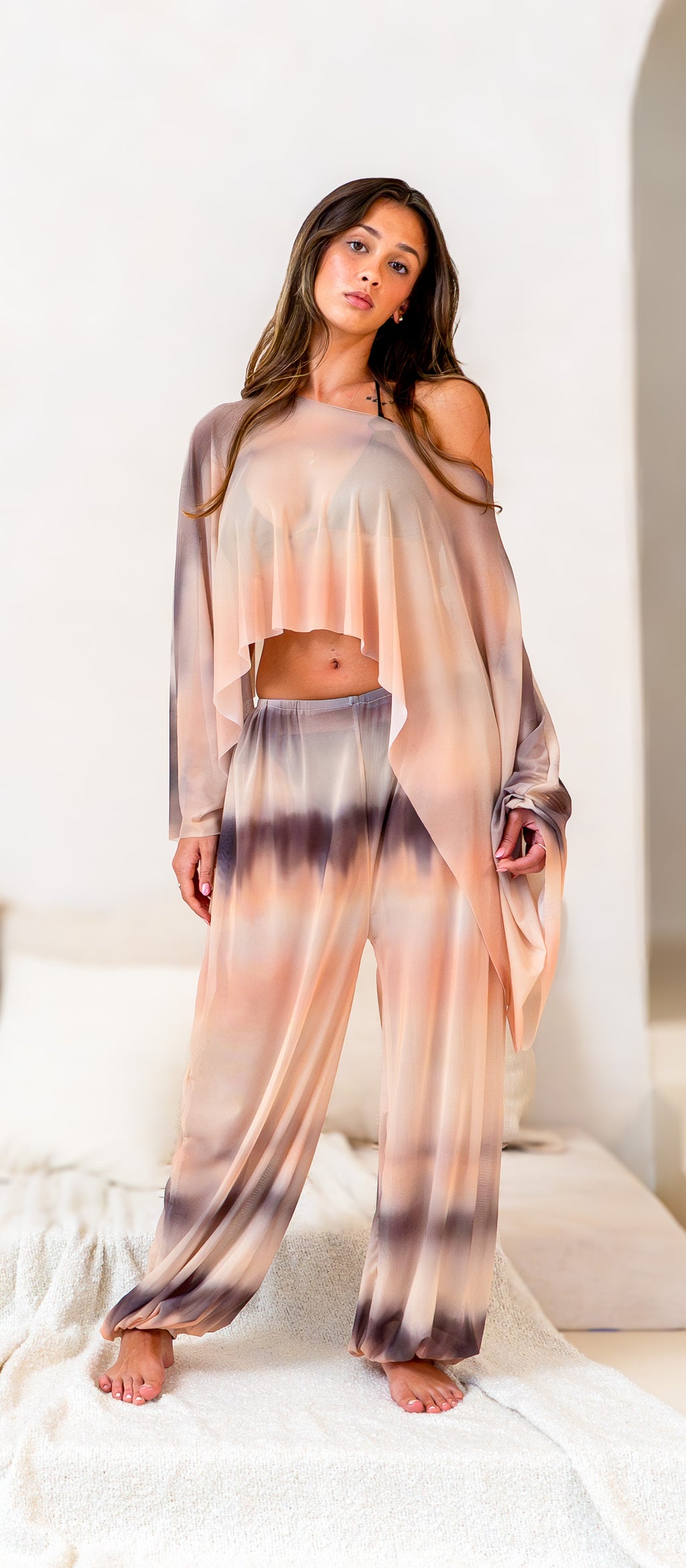 Ivy Balloon Trousers - Blush Ombre